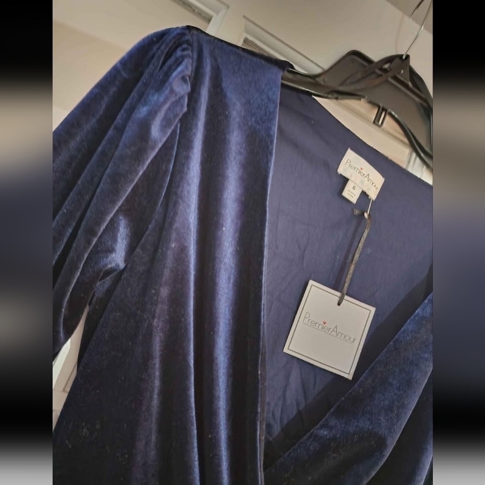 Women's Premier Armour blue wrap dress size 6 NWT - Picture 2 of 3